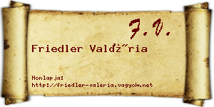 Friedler Valéria névjegykártya