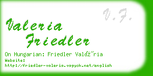 valeria friedler business card